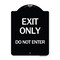 Signmission Exit Only Do Not Enter Heavy-Gauge Aluminum Architectural Sign, 24" H, BW-1824-24554 A-DES-BW-1824-24554 - alternate 1